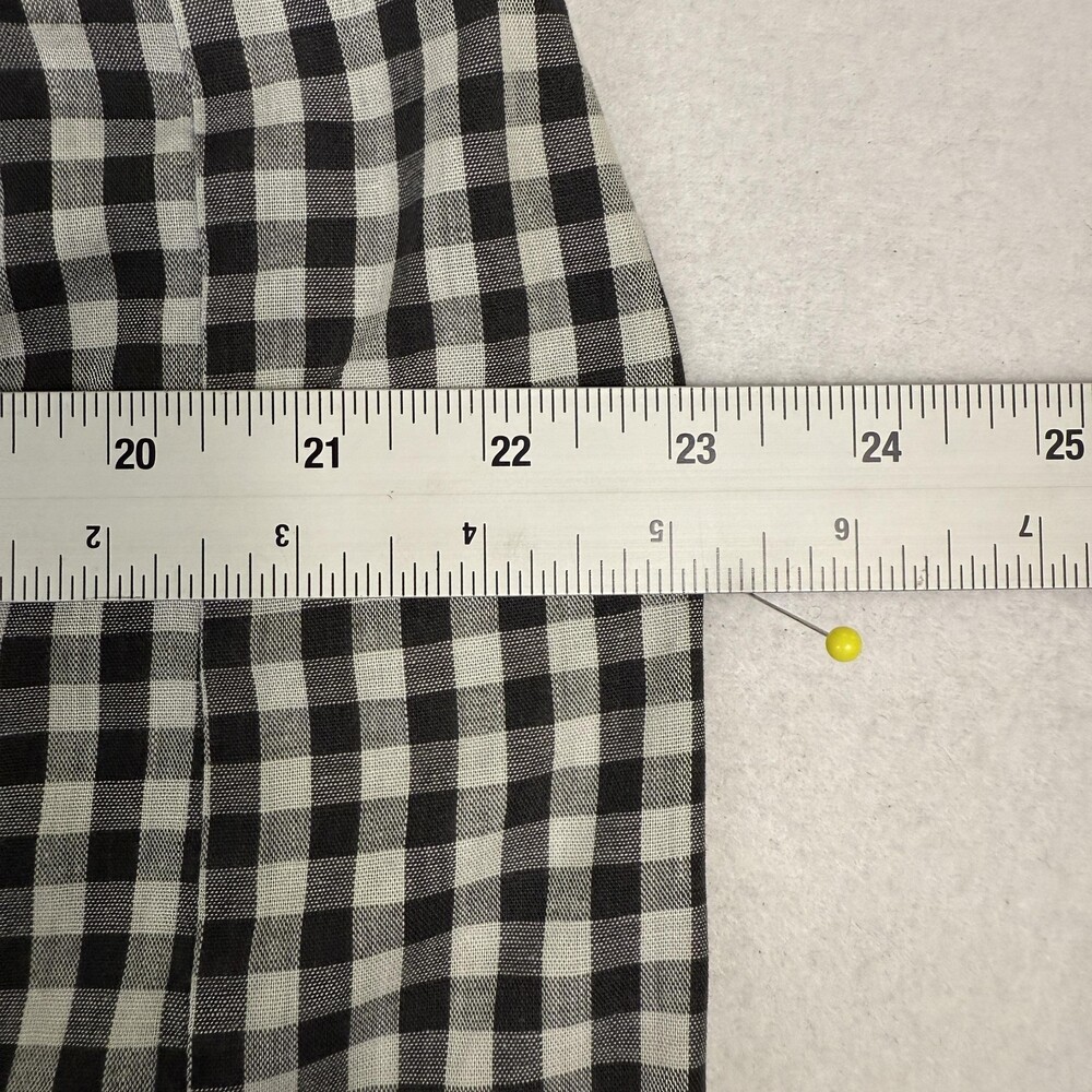 Vintage 60s MARY QUANT Penneys Maxi Wrap Skirt Gingham Ruffle Prairie Black Sz S - Picture 12 of 15
